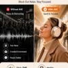 Wentronic Y05 Active Noise Cancelling Over Ear Headphones, Bluetooth 5.3 Wireless Headphones with Mic, 48H Playtime, USB-C Fast Charging, Hi-Res Audio, Starlight