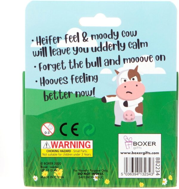 Boxer Gifts Moody Cow Stress Toys | Unique Stress Balls For Adults & Grumpy Teenagers - Helps With Anxiety Relief - Office Novelty Desk Toy | Funny Gifts For Women - Rude Secret Santa Gift For Her