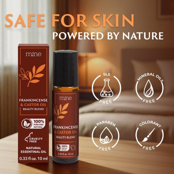 813GZdpyhbL._AC_SL1500_.jpg Mine Pure Castor Oil and Frankincense Roll On - Meaningful Gifts for Women - Eye Roller, Under Eye Puffiness, Hexane Free Castor Oil for Face, Under Eye, Skin, Wrinkles, Dark Circles Roll On