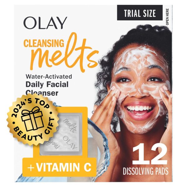 815GqPjgG-L._SL1500_.jpg Olay Cleansing Melts + Vitamin C Face Cleanser, 12ct, Water-Activated Face Wash Cleans, Tones, and Refreshes Skin