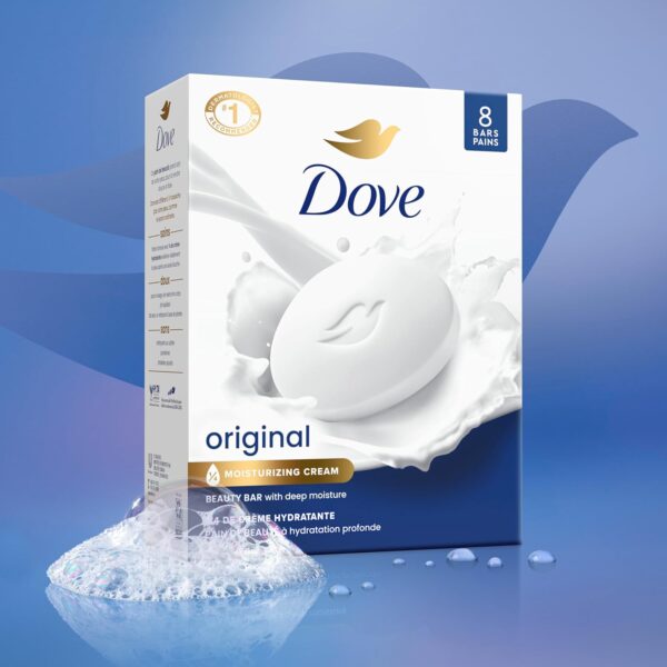 8162j59Ww3L._SL1500_.jpg Dove Beauty Bar Soap Original 8 Count for Soft, Smooth Skin, with 1/4 Moisturizing Cream 3.75 oz