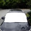 RAM ONLINE Universal Magnetic Windscreen Cover For Winter Ice Snow UV Car Windshield Cover Frost Snow Sunshade Cover For Cars Vans 162CM