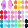 817NQ5qYX6L._AC_SL1500_.jpg Nuogo 40 Pack Facial Cleansing Brush Face Scrubber Face Exfoliator Exfoliating Brush Soft Silicone Scrubber Handheld Wash Scrub Pad Tool for Deep Cleaning Pore Blackhead Delicate Dry Skin Care Women