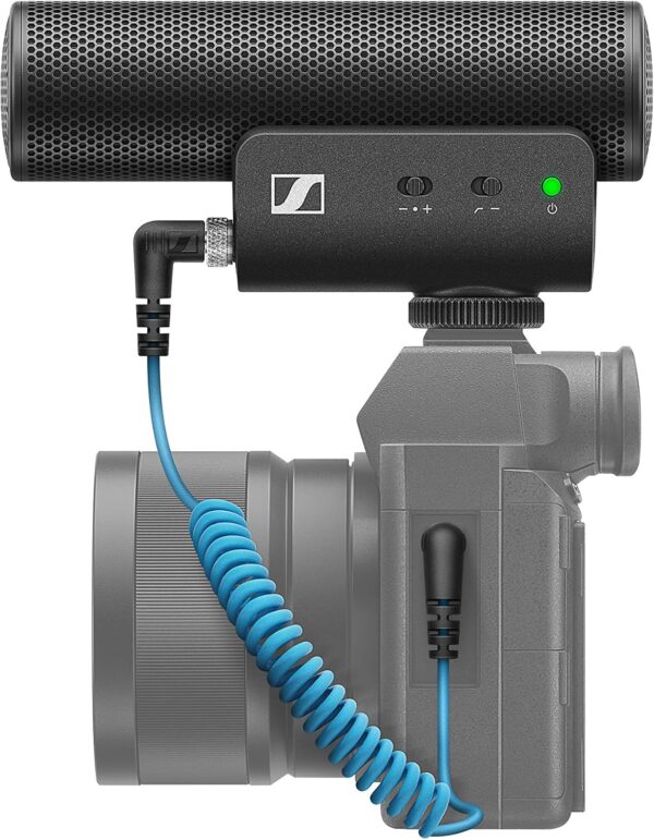 817Sd-6cf4L._AC_SL1500_.jpg Sennheiser MKE 400 Directional Shotgun Camera Microphone Kit | Smartphone Clamp & Manfrotto PIXI Mini Tripod | For Vloggers & Creators | 3.5MM TRS & TRSS Coiled Cables Included | Black (508898)