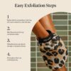Kitsch Exfoliating Glove 1pc – Korean Exfoliating Mitt & Deep Exfoliating Body Scrubber for Shower, Bath | Body Exfoliator Glove, Dead Skin Remover | Skin Care for Smooth Skin - Leopard