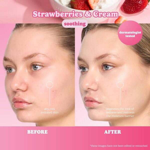 819GTYvlxvL._SL1500_.jpg ESW Beauty Strawberries & Cream Soothing Korean Face Mask – Vitamin C, Centella & Vitamin E for Sensitive Skin, Hydration & Barrier Support – Skincare Gifts for Women