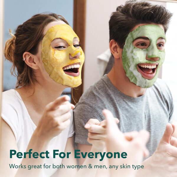 Purederm Turmeric Bubble Face Mask, Deep Cleansing for Anti-Aging and Revitalizing, Korean Skincare for Dull and Tired Skin (5 Pack)