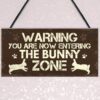 Red Ocean Bunny Zone Rabbit Lover Gift Ideas Door Hutch Funny Pet Sign Rabbit Accessories Gifts For Women