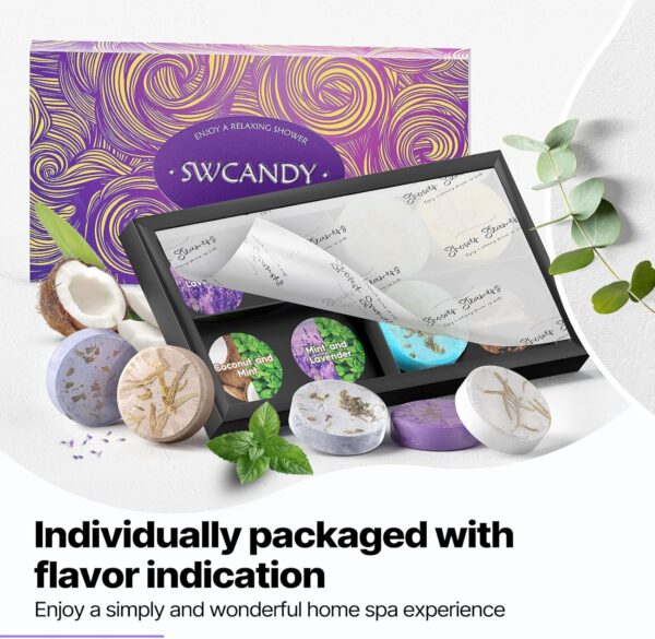 81BzyC-o2PL._AC_SL1500_.jpg Shower Steamers Aromatherapy Birthday Gifts for Women - SWCANDY 8 Pcs Travel Essentials, Hotel Shower Spa Holidays Mom Wife Grandma Sister Her Self Care Relaxation with Natural Essential Oils Home
