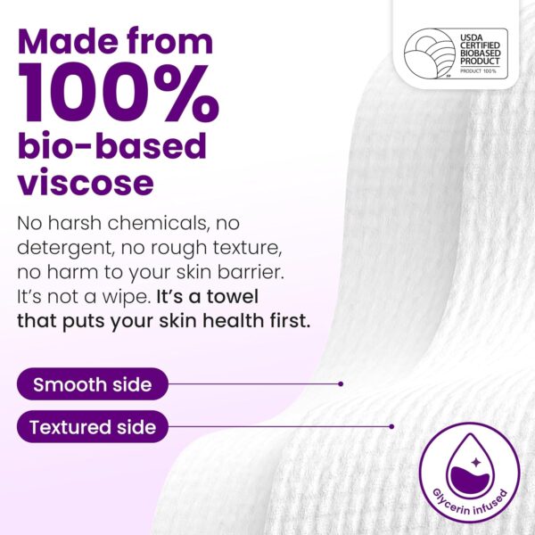 81Cj1KhbM6L._SL1500_.jpg Reduces Fine Lines and Wrinkles in 6 weeks or Less, CLEAN SKIN CLUB Healthy Aging Clean Towels® XL, Disposable Face Towels, XL - 1 Pack (50 count)