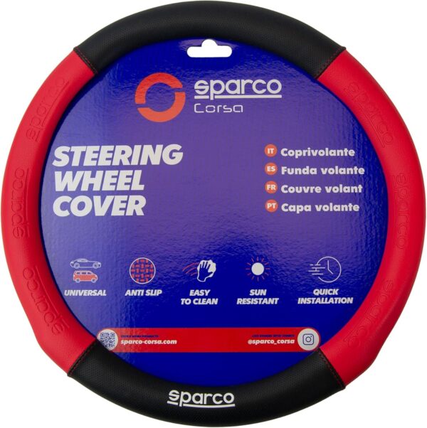 Sparco Steering Wheel Cover SPS141RD - Red