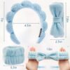 81EGmmqiXL._SL1500_.jpg Ztomine Headbands for Women - Spa Headband and Wristband Set - Headband for Washing Face,Facial Mask,Makeup and Skin Care,Gifts for Women and Teen Girl Gifts Trendy Stuff