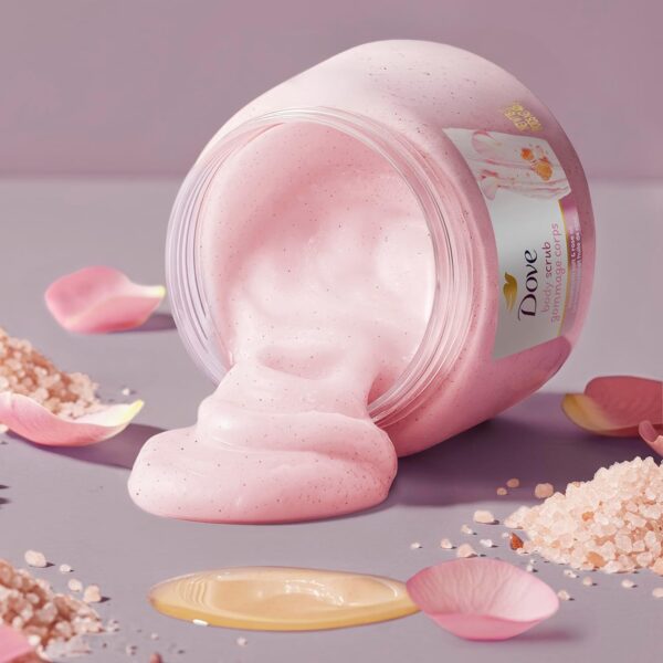 81ETyLrQh7L._SL1500_.jpg Dove Himalayan Salt & Rose Oil Body Scrub Exfoliates and Deeply Nourishes for Smooth, Radiant Skin 15 oz