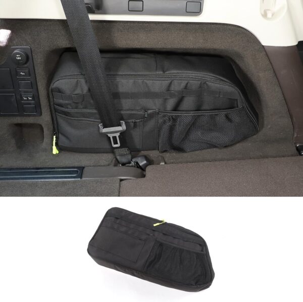 METYOUCAR Car Trunk Organizer Compatible with LR Discovery 5 2017-2024 L462 Trunk Left Side Storage Bag with Multifunctional Large Capacity Stable Collapsible (Black)