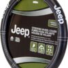 Plasticolor 006695R01 Jeep Deluxe High Contrast Stitching Premium Steering Wheel Cover for Cars, Trucks & SUV, Black