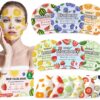 KONEUK 6 Pack Colorful Fruit Face Masks Skincare, Sheet Hydrating Face Mask, Collagen Facial Mask for Skin Care, Spa Birthday Party Supplies, Bulk Teacher Gifts, Graduation Gifts and Party Favors