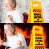 Boxer Mood Swing Novelty Warning Sign – Joke Gifts For Women Wife Or Girlfriend – Moody Teenager Gift – Office Secret Santa For Colleague, Yellow