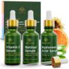 Tree of Life Face Serum Set - Vitamin C, Retinol & Hyaluronic Acid for Brightening, Firming & Hydrating - Anti Aging Skin Care Set - Dermatologist Tested - 1 Fl Oz (Pack of 3)