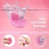 81I5OAuFsgL._SL1500_.jpg GAINWELL 50-Count Compressed Facial Sponge for Daily Facial Cleansing and Exfoliating, 100% Natural Cosmetic Spa Sponges for Makeup Remover, Reusable, Pink