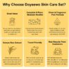 DOYEEWO Skin Care Set,6Pcs Women Teen Glass Skincare w/Korean Rice Extract,Hydrate Glow Repair Anti-Aging Facial Routine Kit Self Care Gifts for Women Mom Wife Teenage Girl Valentines Christmas Gifts