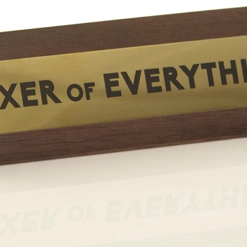 Boxer Gifts Fixer of Everything Novelty Wooden Desk Plaque Sign