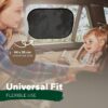 81OlUOBGUgL._AC_SL1500_.jpg Car Window Shades For Baby • CERTIFIED UPF50+ UV Protection • DEKRA certified • Durable GSM105+ Nylon • Double Protection • Car Sun Shade For Baby • Universal Size