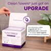 81Qw7ZUFVqL._SL1500_.jpg Reduces Fine Lines and Wrinkles in 6 weeks or Less, CLEAN SKIN CLUB Healthy Aging Clean Towels® XL, Disposable Face Towels, XL - 1 Pack (50 count)
