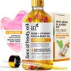 81RvvDVadNL._SL1500_.jpg ArtNaturals Face & Body Vitamin E Bio Oil 4.0oz + Gua Sha Facial Tools Set - Organic Moisturizer Skincare for Scars, Stretch Mark, Cellulite & Nails - Great Massage oil for Massaging Joint & Muscle