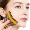 Facial Lymphatic Drainage Brush, Contour Face Massager for Chin & Neck, Soft Bristles for All Skin Types, Ergonomic Beauty Tool with Portable Case
