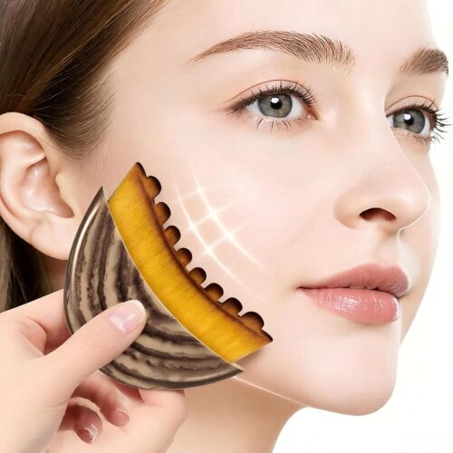 81RyrQkalL._AC_SL1500_.jpg Facial Lymphatic Drainage Brush, Contour Face Massager for Chin & Neck, Soft Bristles for All Skin Types, Ergonomic Beauty Tool with Portable Case
