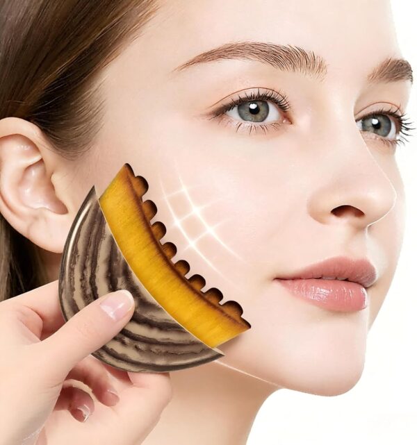 Facial Lymphatic Drainage Brush, Contour Face Massager for Chin & Neck, Soft Bristles for All Skin Types, Ergonomic Beauty Tool with Portable Case