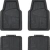 Amazon Basics 4-Piece All-Season Rubber Floor Mat for Cars, SUVs and Trucks, Black