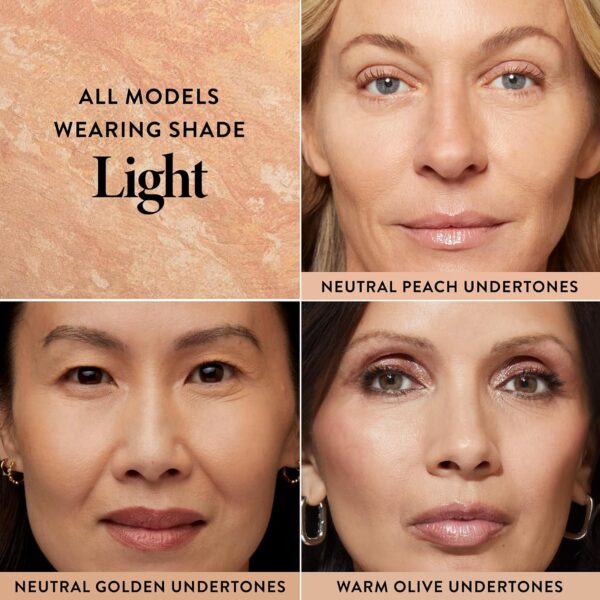LAURA GELLER NEW YORK Award-Winning Baked Balance-n-Brighten Color Correcting Powder Foundation – Handmade in Italy – Buildable Coverage, Matte Finish – For Mature & Sensitive Skin – 03 Light