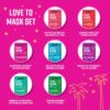 Freeman 14 Piece Love To Mask Variety Pack, Facial Masks For All Skin Types, Hydrate, Detoxify, & Clear Skin, Exfoliating Scrub, Bonus Headband and Skin Buffer, Face Masks Are Cruelty-Free & Vegan