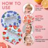 KONEUK 6 Pack Colorful Fruit Face Masks Skincare, Sheet Hydrating Face Mask, Collagen Facial Mask for Skin Care, Spa Birthday Party Supplies, Bulk Teacher Gifts, Graduation Gifts and Party Favors