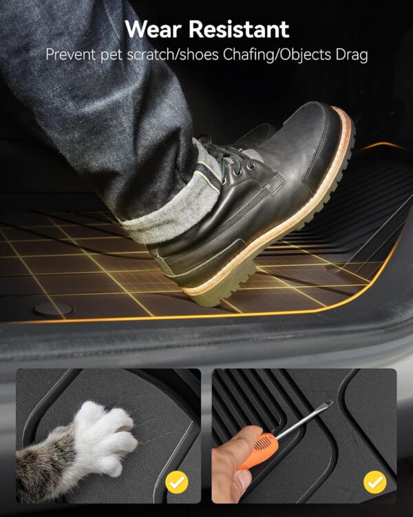 3W Floor Mats & Boot liner Fit for Volvo XC60 2019-2026, All Weather Dog Friendly TPE Car Mat, Waterproof Anti-Slip Easy to Clean Heavy Duty Trunk Mat Volvo Accessories