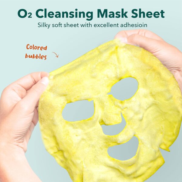Purederm Turmeric Bubble Face Mask, Deep Cleansing for Anti-Aging and Revitalizing, Korean Skincare for Dull and Tired Skin (5 Pack)