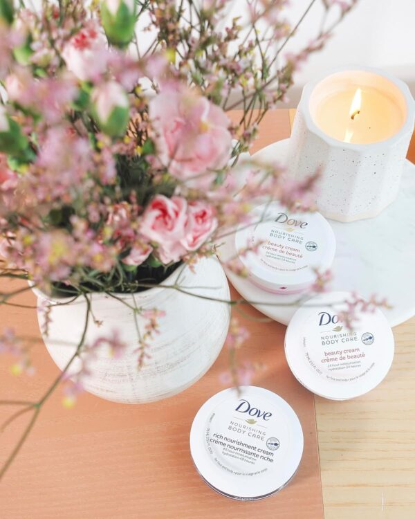 81dPYOazlL._SL1500_.jpg Dove Nourishing Body Care, Face, Hand, and Body Beauty Cream for Normal to Dry Skin Lotion for Women with 24-Hour Moisturization, 4-Pack, 2.53 Oz Each Jar