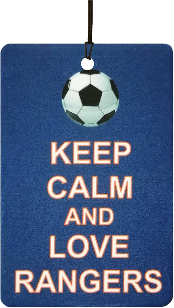 81dXWj7ycRL._AC_SL1500_.jpg Keep Calm And Love Rangers Car Air Freshener (Fun Birthday/Xmas Christmas Stocking Filler/Secret Santa/Novelty Scented Gift)