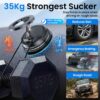 GizmoVine Vacuum Magnetic Car Phone Holder, MagSafe Car Mount for Dashboard & Windscreen, 360° Rotatable Foldable Mount for iPhone 17/16/15/14/13/12 Series, Samsung & Android