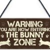 Red Ocean Bunny Zone Rabbit Lover Gift Ideas Door Hutch Funny Pet Sign Rabbit Accessories Gifts For Women