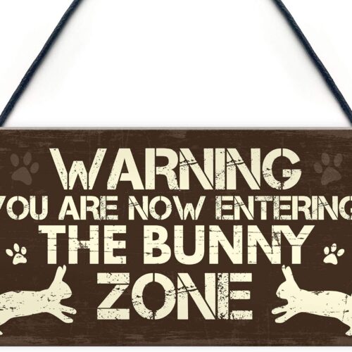 81eirsEdsbL._AC_SL1500_.jpg Red Ocean Bunny Zone Rabbit Lover Gift Ideas Door Hutch Funny Pet Sign Rabbit Accessories Gifts For Women