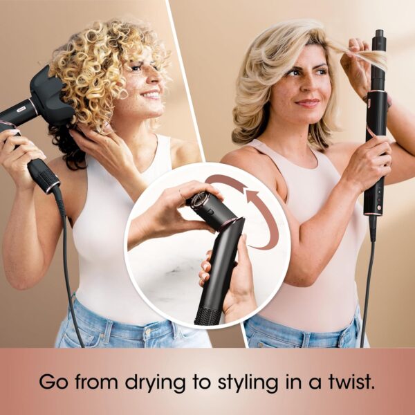 81gbZUvB4pL._AC_SL1500_.jpg Shark Hair Dryer | FlexStyle Hair Styling System | Portable & Powerful Blow Dryer Brush | Hair Curler & Volumizer | 6 Styling Tools Included | Best for All Hair Types | Black | HD440BK
