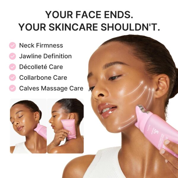 medicube PDRN Collagen Gua Sha Neck Wrinkle Cream | Built-In Gua Sha Massager with Volufiline 5% | Firming, Contour Care for the Look of Fine Lines, Jawline, Neck, Décolleté | Korean Skincare, 3.17 oz