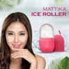 Ice Roller for Face & Eyes – Facial Ice Roller for Under Eye Puffiness, Reusable Silicone Ice Face Roller Massager for Skin Tightening, Pore Shrinking & Cooling Skincare Tool (Pink)