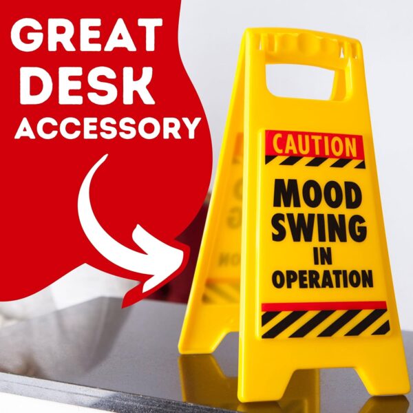Boxer Mood Swing Novelty Warning Sign – Joke Gifts For Women Wife Or Girlfriend – Moody Teenager Gift – Office Secret Santa For Colleague, Yellow