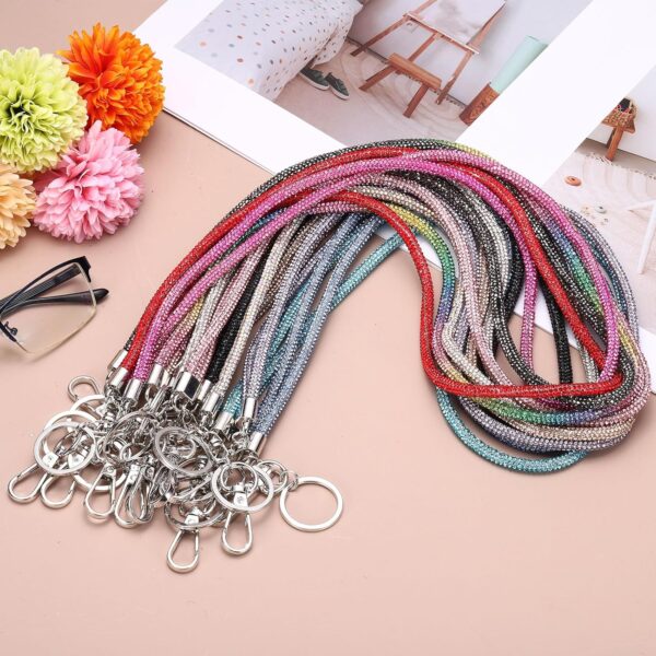 81iBL7WUHUL._AC_SL1500_.jpg PATIKIL Bling Lanyard, Rhinestone Crystal Lanyard Chain Diamond Neck Strap Keychain with Metal Clasp & Keyring