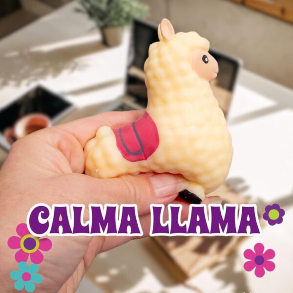 81kjvJ0YghL._AC_SL1500_.jpg Boxer Gifts Calma Llama Stress Toy - Squishy Fidget Toys & Stress Balls For Adults - Helps With Anxiety Relief - Office Desk Toy Fun Stocking Filler Gifts For Women - Colleagues Secret Santa Gift