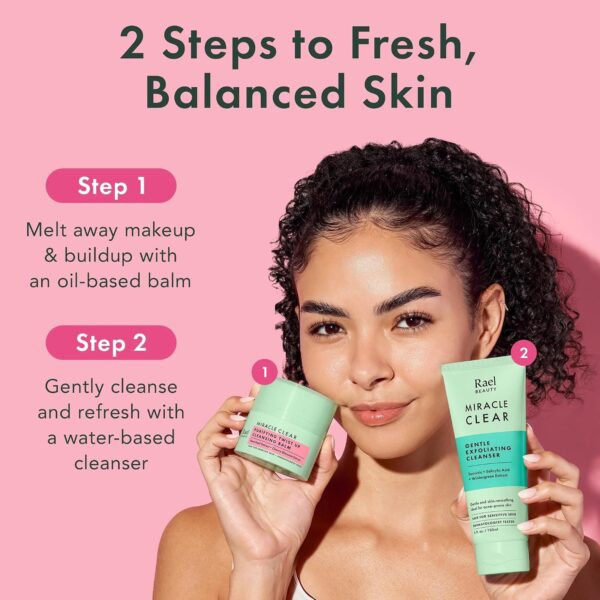 81lO9cynXZL._SL1500_.jpg Rael Miracle Clear Facial Cleanser – Makeup Remover, Daily Face Wash, Gentle Deep Pore Cleansing Korean Skin Care for Oily & Combination Skin (Cleansing Balm, 1.69 fl. oz)