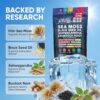 81mLvRbAKXL._AC_SL1500_.jpg Clean Nutraceuticals Sea Moss Black Seed Oil Ashwagandha Turmeric Bladderwrack Burdock & Vitamin C Vitamin D3 with Elderberry Manuka Dandelion (120 Count (Pack of 1))